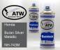 Preview: Honda, Buran Silver Metallic, NH-743M: 400ml Sprühdose + 400ml Klarlack - Set, von ATW Autoteile West.